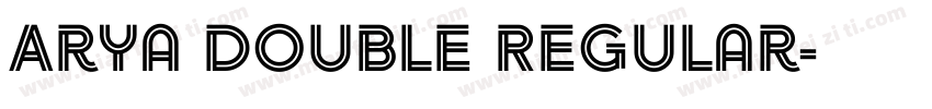 Arya Double Regular字体转换